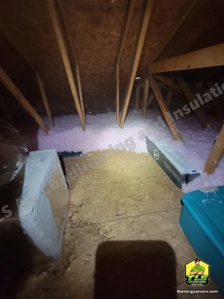 The floored storage platform left clear with insulation brought up to its edges, Naples FL 34110