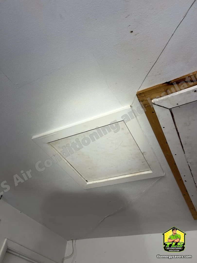 The attic hatch seen from inside the house after the work was finished, Fort Myers FL 33919
