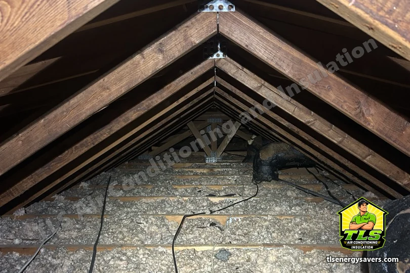 The attic after a blown-in insulation top-up, with even coverage across the joists, Fort Myers FL 33919