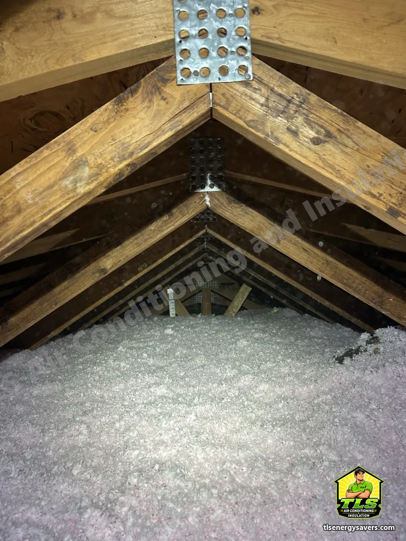 Even blown-in coverage between the roof trusses after the top-up, Fort Myers FL 33919