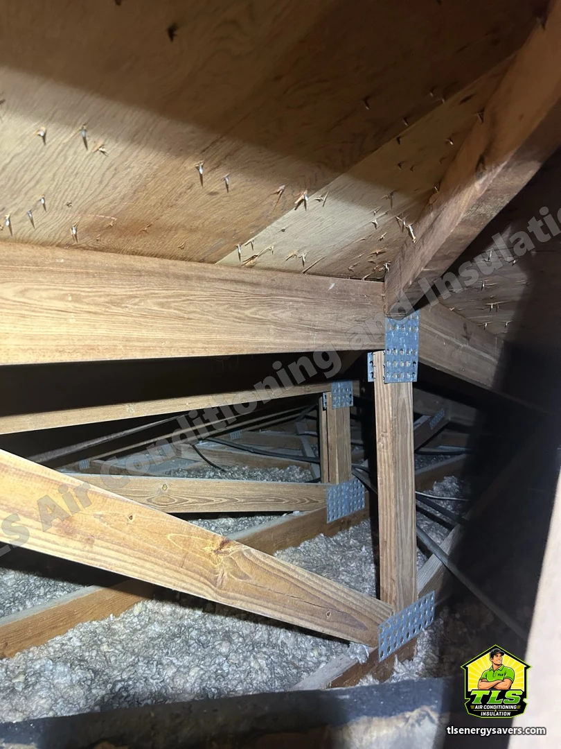 Finished insulation depth measured across the attic floor, Fort Myers FL 33919