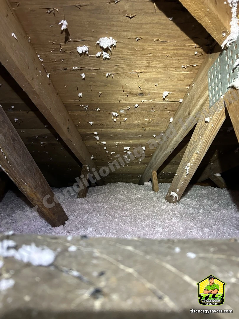 Finished insulation sitting under the roof deck after the top-up, Fort Myers FL 33919