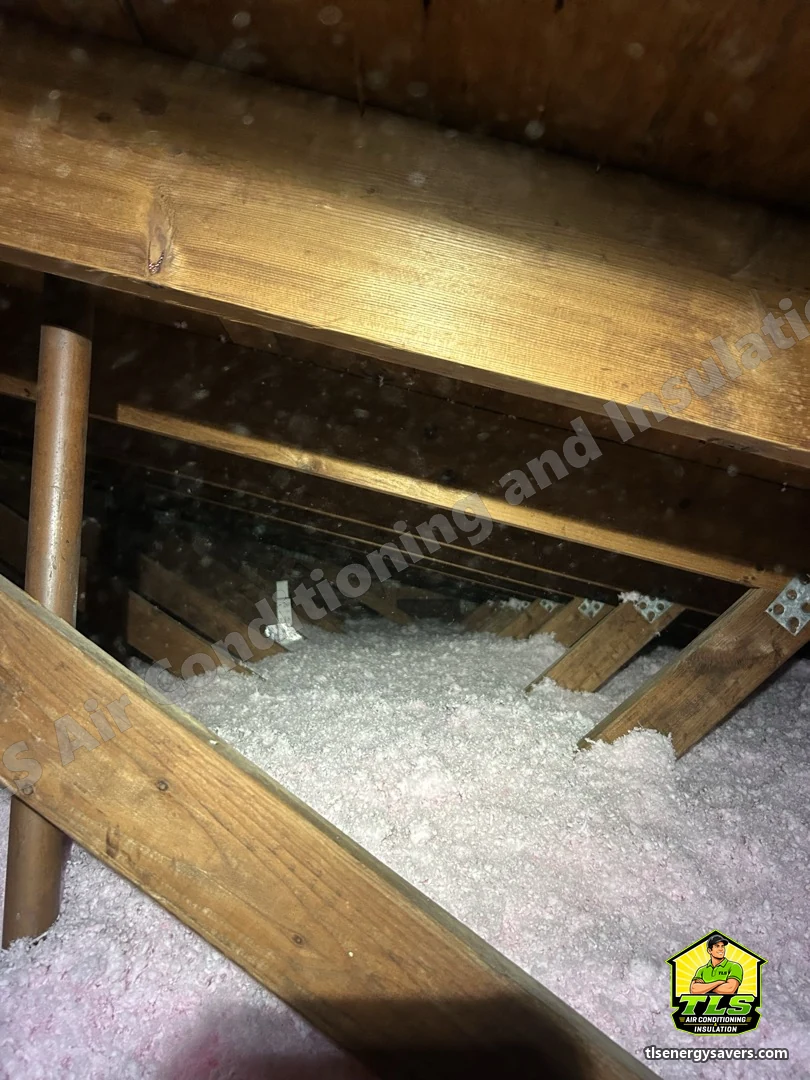 Insulation depth recorded at the far side of the attic, Fort Myers FL 33919