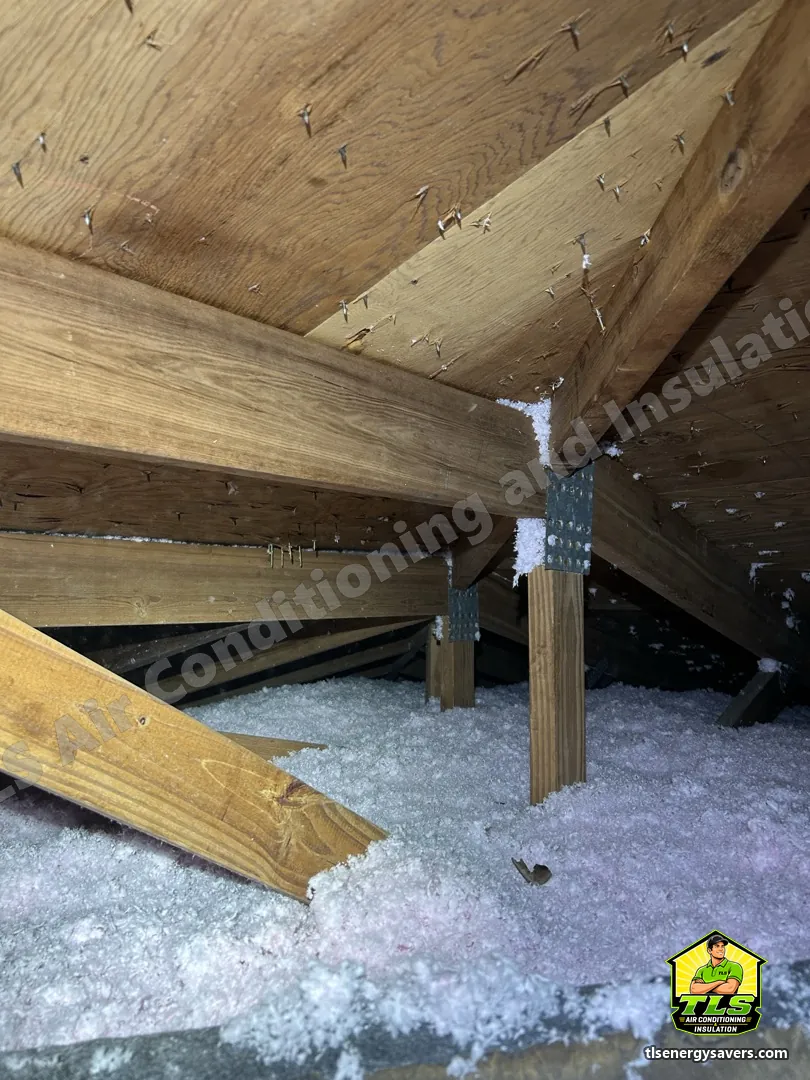 Insulation level checked where the roof line meets the attic floor, Fort Myers FL 33919