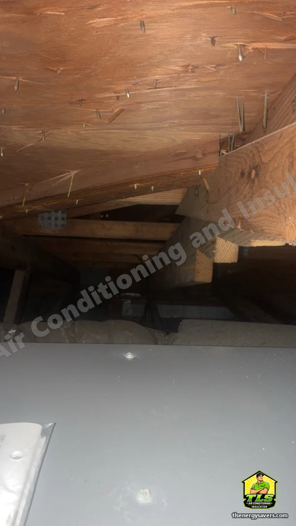 The low-clearance section of the attic as found before work, Fort Myers FL 33919