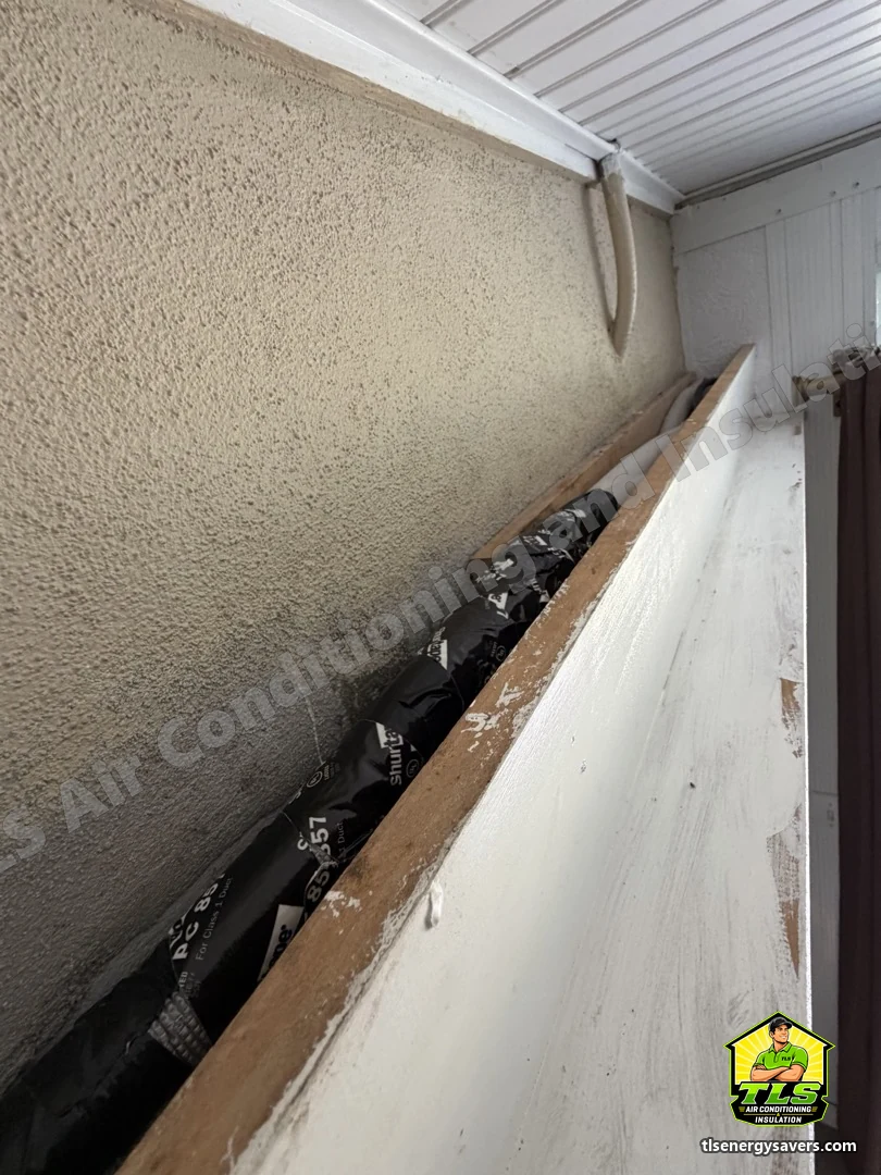 The insulated line set run along the wall inside its chase, Brooksville FL 34601